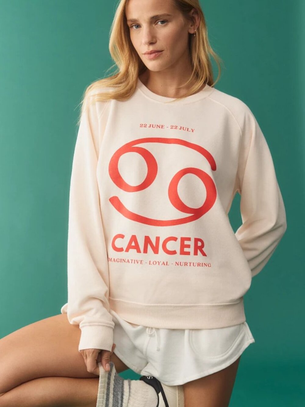 Anthropologie Catherine O’Sullivan Cancer Graphic‎ Print Sweatshirt